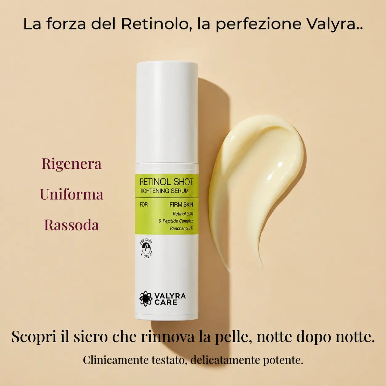 Valyra Retinol Shot Serum™ + eBook “Skincare, Nutrizione e Lifestyle” in omaggio